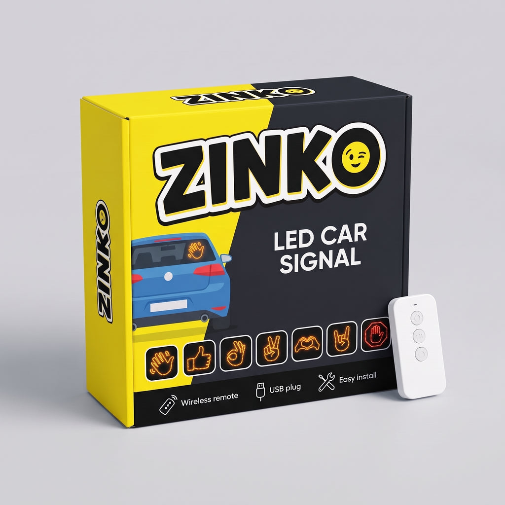 Zinko σινιάλο LED πίσω τζαμιού, κουτί με πορτοκαλί φως